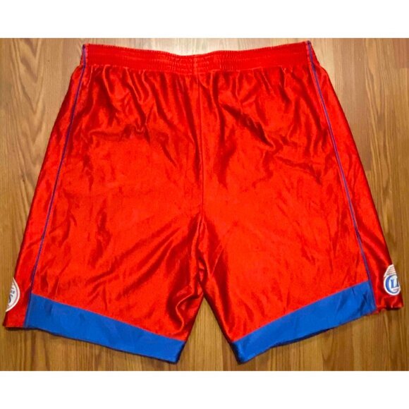 Vtg Nike x LA Clippers NBA Basketball Shorts Mens 2XL 9" Reversible Shiny Y2K - Picture 2 of 8